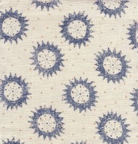 Blue and shop cream curtain fabric