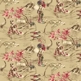 Miyako Beige Eastern Empire Fabric Collection Ew Miyako Beige