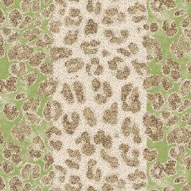 Drapery Upholstery Fabric Chenille Animal Print Leopard Tan Spots on Cream 