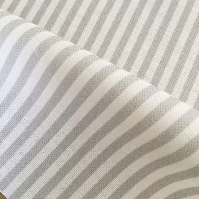 Candy Stripe Polycotton - Grey and White – Fabric Love